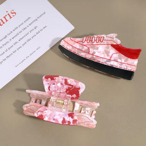 Nuevas Pinzas <span class=keywords><strong>para</strong></span> el Cabello con Forma de Lazo de PVC Rosa Dulce, Pinzas Creativas con Diseño de <span class=keywords><strong>Zapatos</strong></span> de Dibujos Animados, Pinzas de Tiburón <span class=keywords><strong>para</strong></span> Mujer, <span class=keywords><strong>para</strong></span> Fiestas - Product Image 3