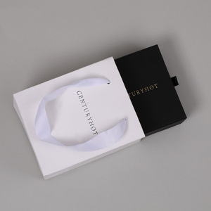 Scatola per Gioielli con Sacchetti di Carta, Confezione Personalizzata Bianca e Nera, Scatola Artigianale in Cartone, Scatola Regalo in Carta con Stampa Cancan - Product Image 2