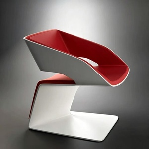 Silla Individual de Diseño Moderno con Respaldo Hueco de Fibra de Vidrio, Estilo Artístico y Personalizado para Sala de Recepción, Fabricada en China - Product Image 3