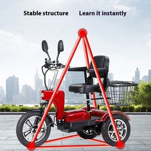 รถสามล้อ<span class=keywords><strong>ไฟฟ้า</strong></span>พับได้มอเตอร์500W ไร้แปรงถ่านสำหรับผู้ใหญ่สกู๊ตเตอร์ขนาด200กก. สำหรับซื้อของชำ - Product Image 3