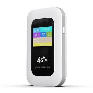 Sim 슬롯 포켓 핫스팟이있는 4G WiFi 라우터 Sim 카드 미니 WiFi 라우터 배터리 및 화면이있는 휴대용 WiFi