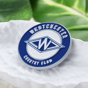 Pièces commémoratives personnalisées en alliage de zinc, logo émaillé 3D de club de golf, lettres double face, pour souvenirs - Product Image 3