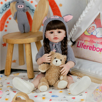 Lifereborn 22 ''beauté enfant en bas âge poupées Silicone peluches grande fille poupées bébés Renorn bébé poupées à vendre