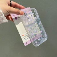 Étui de téléphone portable personnalisé avec motif de coquille scintillante en forme de papillon pour iPhone 16E 15 17 14 13