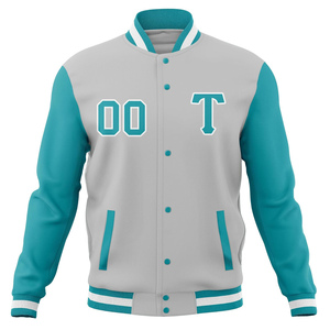 Veste varsity unisexe décontractée ample coupe oversize coupe-vent col mandarin et boutons en corne couleurs et logo personnalisés saison hiver - Product Image 1