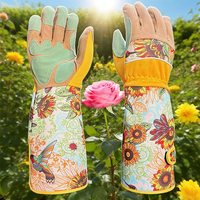 Gants de jardin antidérapants, résistants aux épingles, à manches longues, ambidextres, résistants aux perforations, imprimés floraux colorés, pour le jardinage