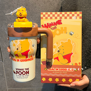 Botella de Agua de Acero Inoxidable de 27 oz con Diseño de Dibujos Animados de <span class=keywords><strong>Disney</strong></span>, con Tapa, Asa, Pajita y Compartimento para Té, Ideal para Regalos y Viajes - Product Image 1