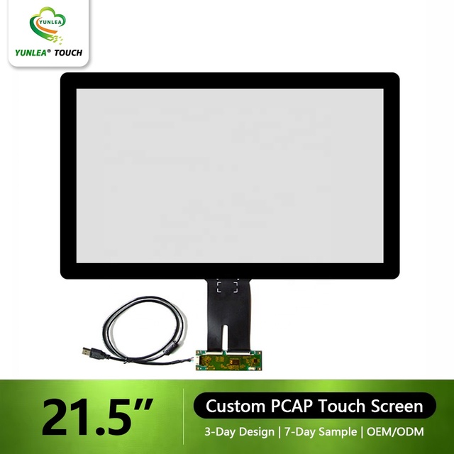 Custom 21.5 Inch Transparent Glass Touchscreen Overlay USB ILITEK AG AR AF PCAP Multi Capacitive Touch Screen Panel Kit
