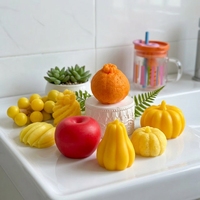 Savon artisanal en forme de fruit à l'huile d'olive, parfum fruité naturel aux herbes, doux et lisse pour le visage et les mains, usage quotidien, spa à domicile