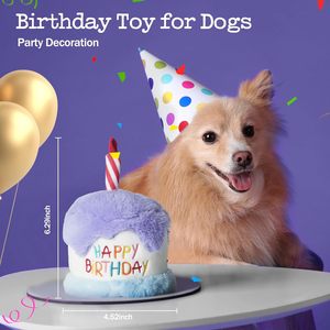 NIBAO <strong>Dog</strong> Happy Birthday Cake Toy with Crinkle, Stuffed Plush Puppy <strong>Present</strong> for Birthday Party, <strong>Dog</strong> Toy for Small Medium - Product Image 2