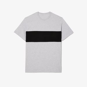 Camiseta Retro para Hombre con Bloques de Color, Estilo Deportivo Vintage, Paneles en Contraste en Mangas y Pecho, Diseño Nostálgico, Comodidad para Descansar - Product Image 1