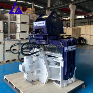 Leistungs starker, auf einem Bagger montierter 360-Grad-Vibrationshammer für die schnelle Installation von Pfählen und Spund wänden - Product Image 3