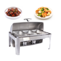 Fourniture d'hôtel Chauffe-plat rond Réchaud pour buffet Réchaud pour buffet doré Réchauffeur de plats 9L pour traiteur