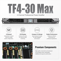 Amplificateur numérique professionnel SiC 4 canaux 3000W, amplificateur audio DJ haute puissance pour caissons de basses, système de sonorisation PA, enceintes extérieures, métal