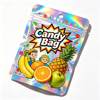 Nouveaux sacs d'emballage en plastique refermables personnalisés à faible MOQ, anti-odeur, de qualité alimentaire, réutilisables, pour bonbons, type pochette stand-up