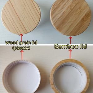 Hot Sale Luxury 5g 15g 30g 50g 100g 2oz 4oz Bamboo Cosmetic Packaging Frosted Cream <b>Glass</b> Jars with Bamboo Lid - Product Image 6
