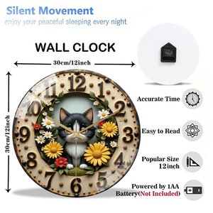 Horloge <span class=keywords><strong>murale</strong></span> en verre 30x30cm pour un objectif de vente avec thermomètre personnalisé - Product Image 2