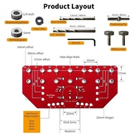 Gabarit de perçage DIY en alliage d'aluminium pour étagères, poignées de porte et quincaillerie de meuble, OEM ODM