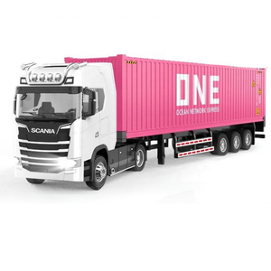 Modellino di Camion Container in Metallo Pressofuso Personalizzato, Giocattolo Simulazione Veicolo Pesante con Funzione Pull-Back per Ragazzi e Bambini <span class=keywords><strong>1</strong></span>:<span class=keywords><strong>50</strong></span> - Product Image 1