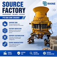 Concasseur à cône 900 d'occasion, 50tph, pour l'extraction d'or, équipement de concassage de roche