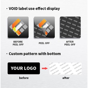 Polyester giả mạo bằng chứng <span class=keywords><strong>VOID</strong></span> Sticker không dư lượng cao dính nhãn an ninh cho máy móc và thiết bị y tế niêm phong - Product Image 3