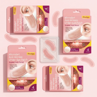 Patchs oculaires personnalisés à micro-aiguilles de peptides roses biologiques PDRN, acide hyaluronique, niacinamide, anti-âge, cernes, patchs à micro-aiguilles