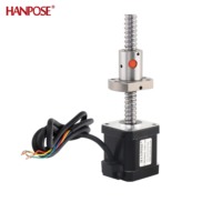 HANPOSE Nema17 Motor Stepper Sekrup Bola 17HS8401S-SFU1204 300mm 0.52N.M Motor Stepper untuk Printer 3D & Mini CNC