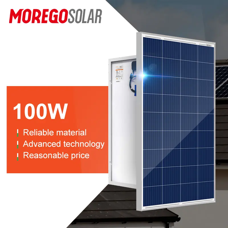 Moregosolar Small Series 12V/24Vソーラーポリパネル家庭用太陽エネルギーシステム用100W