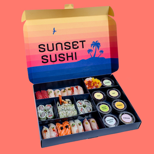 2025 gros jetable personnalisé enduit papier Sushi boîte emballage alimentaire diviseur pour emporter mat stratification gaufrage impression - Product Image 3