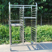 Chariot de four à pain professionnel robuste en acier inoxydable SUS 304 SUS 316 avec plateau de cuisson à refroidissement intégré 600x400