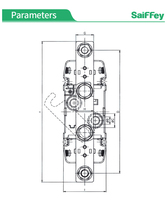 Base de fusible AC HRC série NH Saiffey NH1, basse tension, plastique, capacité de coupure 120KA, montage sur rail DIN
