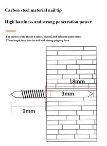 Clou de <span class=keywords><strong>fixation</strong></span> <span class=keywords><strong>invisible</strong></span> galvanisé à double extrémité pour plinthe en bois, durable et écologique - Product Image 6