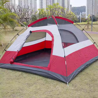 Tente de camping double couche imperméable pour 2-3 personnes, portable, anti-UV, coupe-vent, tente familiale