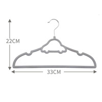 ANQI AQVH-009 Cintre rose en fer classique, en forme de voiture, avec revêtement en velours, précision usine, design flexible antidérapant pour vêtements d'enfants et hôtels