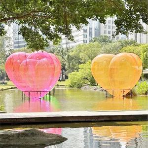 Escultura de Corazón Inflable <span class=keywords><strong>Transparente</strong></span> con Luces LED RGB, Bola de Amor <span class=keywords><strong>Transparente</strong></span>, <span class=keywords><strong>Esfera</strong></span> de Amor Colorida para Eventos de San Valentín, Bodas, Fiestas - Product Image 3