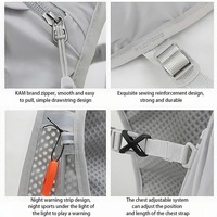 Sac de poitrine réglable et respirant personnalisable, gilet d'hydratation avec poche à eau, sac à dos de course réfléchissant pour la course à pied