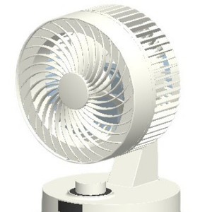Mechanical Desktop Circulating <b>Fan</b> 10.0-12.9 In White With Left Right Oscillation For Home Office Use - Product Image 2