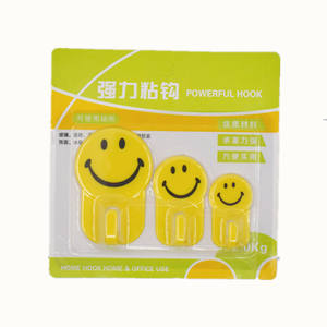 Ganchos con diseño de carita sonriente de dibujos animados, sin necesidad de taladrar, resistentes, con adhesivo sin residuos, aptos para cocinas y dormitorios, disponibles. - Product Image 5