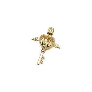 Accesorios de Moda Europeos y Americanos, Hechos a Mano, Plata S925, Perla, Jade, Cuentas, Soporte Vacío para Colgante de Ángel, Latón Crudo Sin Orificio - Product Image 5