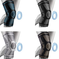 Genouillère de protection professionnelle en néoprène tricoté en nylon, haute élasticité, antidérapante, pour activités de plein air et fitness