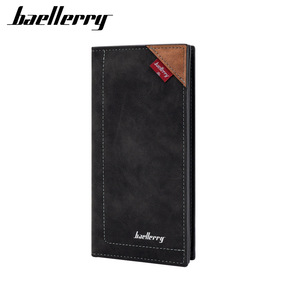 Baellerry <b>Men's</b> Long <b>Wallet</b> <b>Black</b> Multi-Card Slot Business Zipper <b>Wallet</b> Everyday Use - Product Image 1