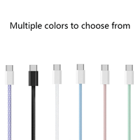 Nuevo Cable USB Tipo C a Tipo C de Nailon Trenzado de 60w con Carga Rápida PD 2.0 para Productos Electrónicos