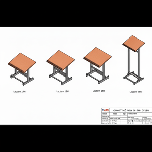 Mobilier scolaire traditionnel métallique Shtender - Product Image 1