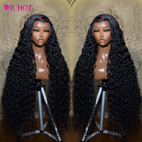 Perruques Lace Front en Cheveux Humains Ondulés (Water Wave) en Gros, Produits de Perruques Sans Colle en Cheveux Bruts Vietnamiens (Deep Wave) pour Femmes Noires