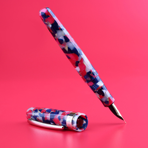 Pluma estilográfica de MoonMan-M300 para adultos y estudiantes, pluma de resina de color dorado, dos colores, para práctica de escritura y negocios - Product Image 4