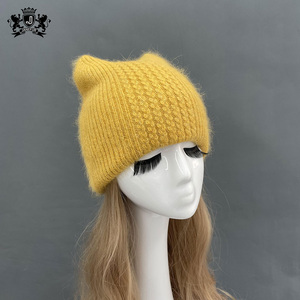 Nuovo arrivo cappelli invernali di alta qualità con orecchie di gatto di alta qualità con Logo personalizzato berretti di alta qualità per le donne