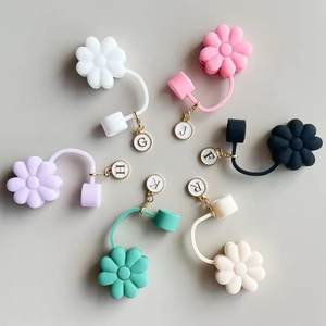 Оптовая продажа: персонализированные колпачки для трубочек с инициалами для стаканов и бутылок для воды – идеальный подарок - Product Image 1