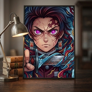 Affiches d'anime japonaises décoratives, affiches de sport de football en 3D, <span class=keywords><strong>manga</strong></span>, peinture plastique 30*40, affiches d'anime lenticulaires 3D - Product Image 4