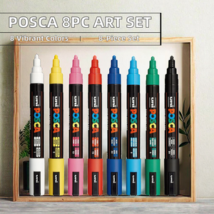 1 cái posca PC-5m đảo ngược lời khuyên màu nước bút trung bình vải sơn đánh dấu cho vải vẽ Nguồn cung cấp nghệ thuật - Product Image 3