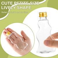 Bouteille de peinture au sable de 70ml Bouteille en plastique transparent pour animaux de compagnie Bouteille de forme spéciale Bouteille ondulée d'eau faite à la main Bouteille de boisson